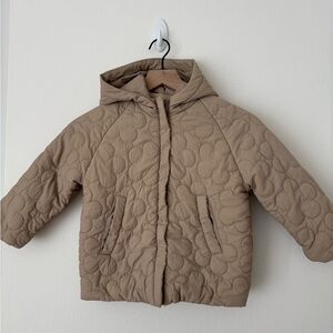 Zara Kids Brown Quilted Puffer Jacket